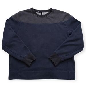 Lululemon Revolve Long Sleeve Crewneck Pullover Cotton Fleece Blue Gray XL - 2XL